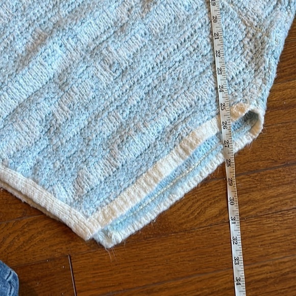 Lou & Grey | Cowl Neck Sky High Poncho Sweater Blue Ivory XS/S Boho Festival - Picture 10 of 10